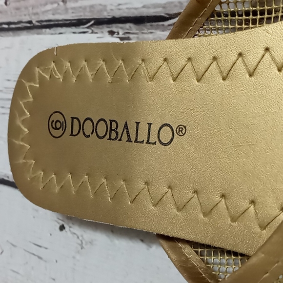 DOOBallO Mesh Beads house slippers size 6 gold - Picture 3 of 8